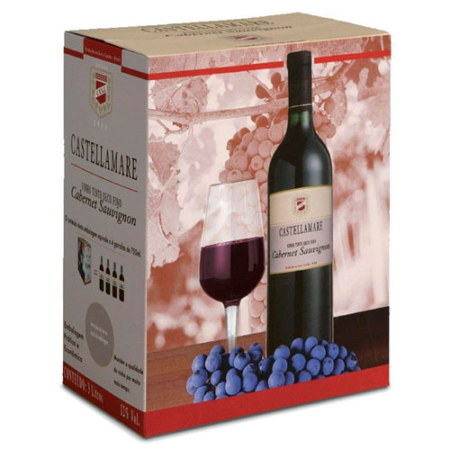 VINHO TINTO BAG IN BOX CASTELLAMARE CABERNET SAUVIGNON 3LITROS