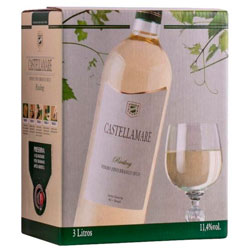 VINHO BRANCO BAG IN BOX CASTELLAMARE RIESLING 3LITROS