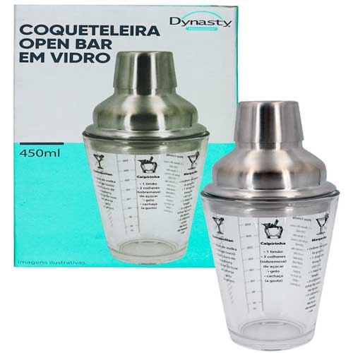 COQUETELEIRA OPEN BAR EM VIDRO 450ML