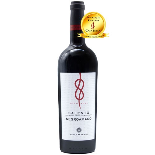 VINHO TINTO COLLE AL VENTO OTTO NODI NEGROAMARO 750ML