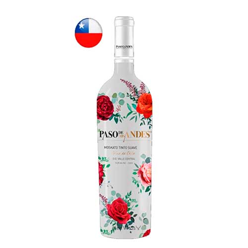 VINHO TINTO PASO DE LOS ANDES MOSKATO SUAVE 750ML